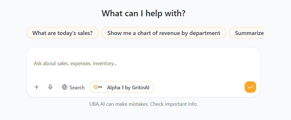Ubá platform interface preview